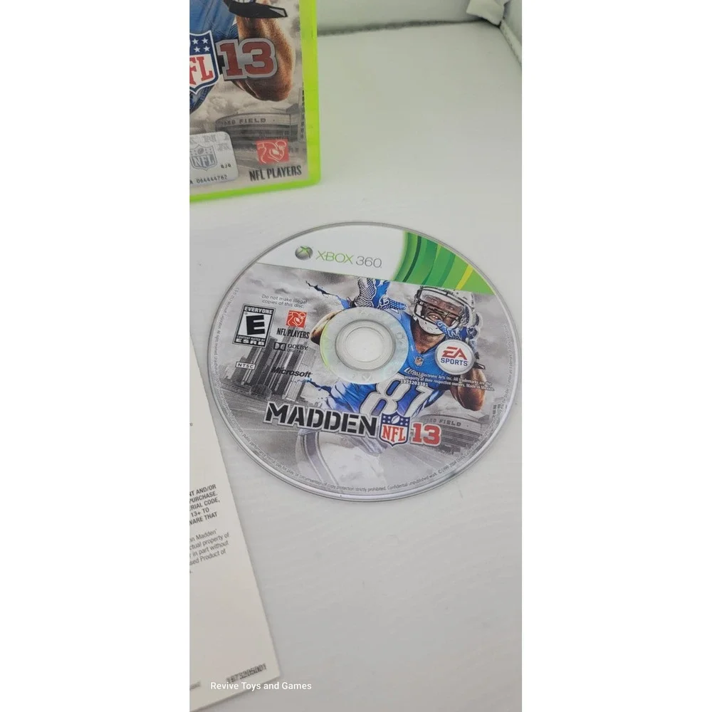 Madden NFL 13 (Microsoft Xbox 360, 2012) Game‎ and Case Tested and Working Great